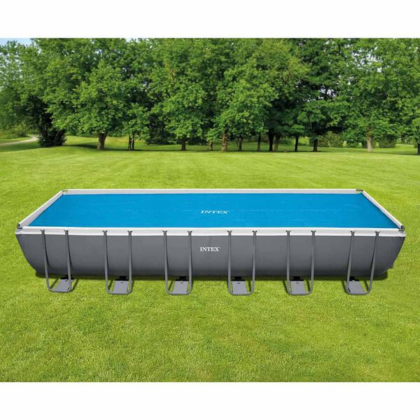 Intex Cubierta de piscina solar de polietileno azul 716x346 cm