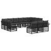 vidaXL Conjunto de sof&aacute;s de exterior 13 uds. Negro y Gris oscuro