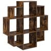 vidaXL Estante de pared Roble Ahumado 90 x 25 x 90 cm