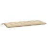 vidaXL Coj&iacute;n de banco de jard&iacute;n tela Oxford beige 120x50x7 cm