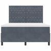 vidaXL Cama Box Spring LED Gris oscuro 140 x 200 cm Terciopelo