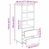 vidaXL Alacena Madera Vieja 40 x 36 x 110 cm Madera contrachapada