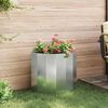 vidaXL Jardinera Plateado 60 x 30 x 50 cm Acero Galvanizado