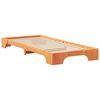 vidaXL Estructura de cama Marr&oacute;n 80 x 210 cm Madera de pino macizo