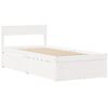 vidaXL Estructura de cama sin colch&oacute;n madera maciza blanca 90x190 cm