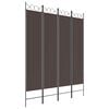 vidaXL Biombo divisor de 4 paneles de tela marr&oacute;n 160x200 cm