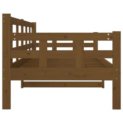 vidaXL Sofá cama madera maciza de pino marrón miel 80x200 cm