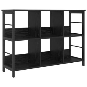 vidaXL Estante de libros 6 niveles 102 x 32 x 72,5 cm Roble Negro