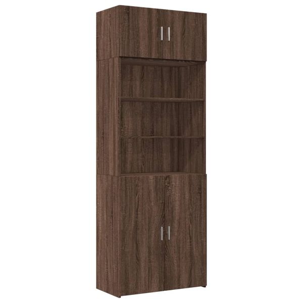 vidaXL Armario de madera de ingenier&iacute;a marr&oacute;n roble 80x42,5x225 cm