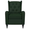 vidaXL Sill&oacute;n de masaje reclinable de terciopelo verde oscuro