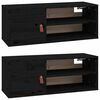 vidaXL Armarios de pared 2 uds madera maciza pino negro 80x30x30 cm