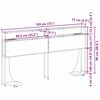 vidaXL Cabecera de almacenamiento con estante Roble ahumado 180 cm