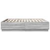 vidaXL Estructura de cama con luces LED madera gris Sonoma 200x200 cm
