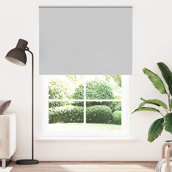 vidaXL Estor Enrollable Opaco gris claro 160x210 cm Tela Ancho 156,6cm
