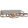 vidaXL Conjunto de sof&aacute;s de exterior 6 pcs Gris Natural y Claro
