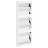 vidaXL Mueble zapatero blanco con 5 compartimentos