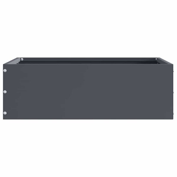 vidaXL Borde de C&eacute;sped 6 pcs Antracita 40 x 40 x 13 cm Acero