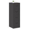 vidaXL Mueble archivador con caj&oacute;n 2 pcs Negro 44 x 50 x 106.5 cm