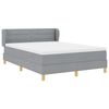 vidaXL Cama tipo Box Spring con colch&oacute;n Gris claro 140 x 190 cm tela