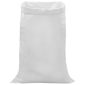 vidaXL Sacos tejidas 50 uds. Blanco 100 x 150 cm PP