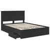 vidaXL Estructura de cama Negro 140 x 200 cm Madera Ingenieril