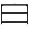vidaXL Mesa Consola con estante Roble negro 100 x 22,5 x 75 cm