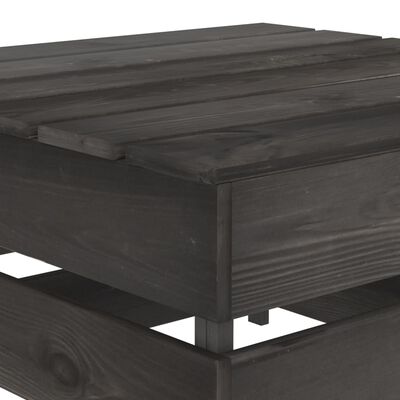 vidaXL Set de muebles de jardín 9 pzas madera de pino impregnada gris