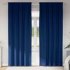 vidaXL Cortinas Opacas con Anillas 2 pcs Azul Oscuro 245 x 140 cm