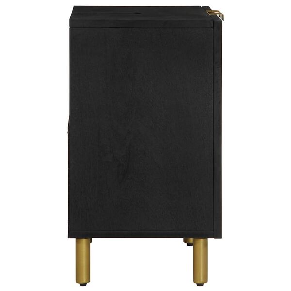 vidaXL Armario de lavabo de ba&ntilde;o madera ingenier&iacute;a negro 62x33x58 cm