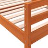 vidaXL Estructura de cama sin colch&oacute;n madera maciza marr&oacute;n 75x190 cm