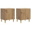 vidaXL Armario de Noche 2 uds. Roble artisan 43 x 34,5 x 50 cm