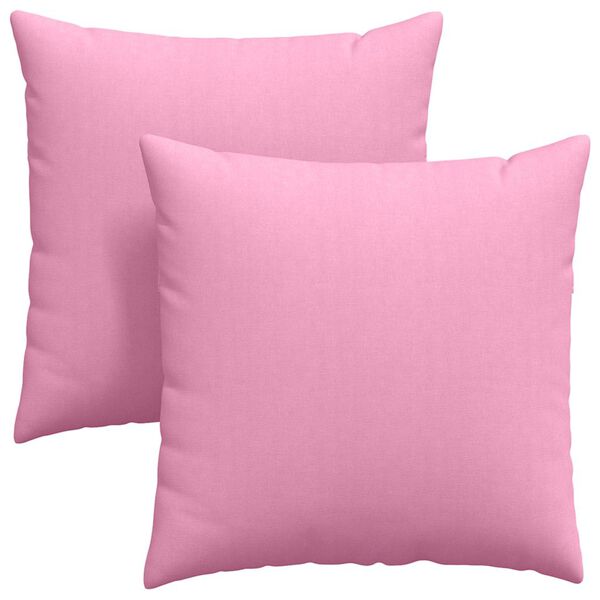 vidaXL Cojines de sof&aacute; 2 pcs Rosa 80 x 80 cm tela