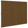 vidaXL Cabecero de cama pared madera maciza marr&oacute;n miel 146,5x3x110 cm