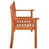 vidaXL Banco de jard&iacute;n 3 plazas y coj&iacute;n madera maciza eucalipto 150 cm
