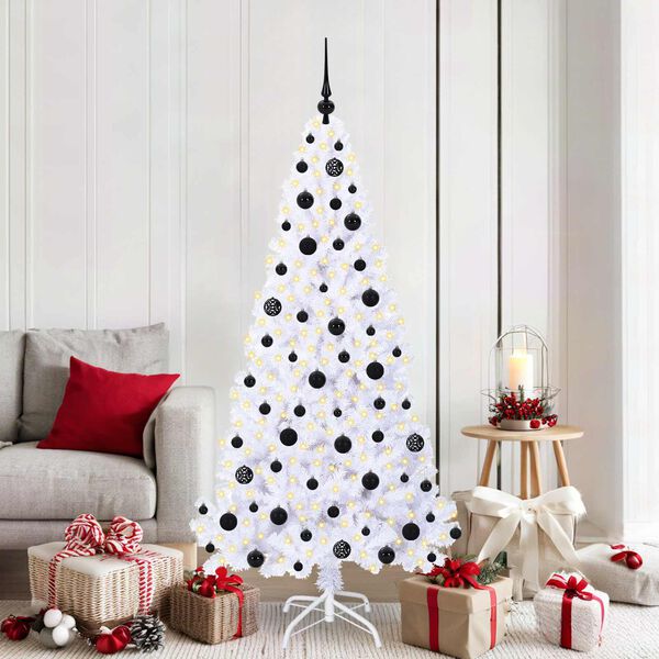 vidaXL &Aacute;rbol de Navidad artificial con 300 LED 180 cm PVC y Acero