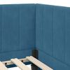 vidaXL Estructura de cama en esquina Azul 90 cm x 200 cm Terciopelo