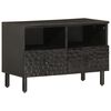 vidaXL Mueble de TV madera maciza de mango negro 70x33x46 cm