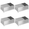 vidaXL Borde de C&eacute;sped 4 pcs 100 x 60 x 35 cm Acero Plateado