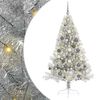 vidaXL &Aacute;rbol de Navidad Artificial Preiluminado Plateado 180 cm PET