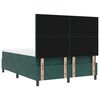 vidaXL Cama tipo Box Spring con colch&oacute;n Verde oscuro 140 x 200 cm tela