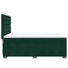 vidaXL Cama box spring con colch&oacute;n terciopelo verde oscuro 140x190 cm