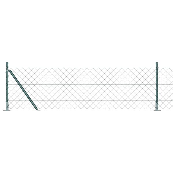 vidaXL Poste de Valla Verde 25 x 0,6 m (malla de 60 x 60 mm)