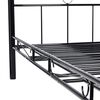 vidaXL Sof&aacute; cama con colch&oacute;n de metal negra 90x200 cm