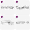 vidaXL Conjunto de sof&aacute;s de exterior 9 pcs Gris Natural y Claro