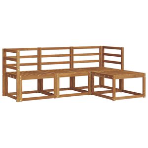 vidaXL Conjunto de sof&aacute;s de exterior 4 pcs Natural