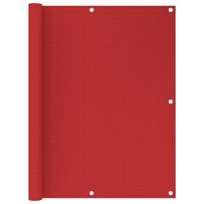 vidaXL Toldo para balcón HDPE rojo 120x500 cm