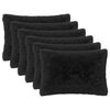vidaXL Coj&iacute;n con almohada HEERLEN 2 uds. Negro Fleece PV