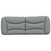 vidaXL Cabecero de cama acolchado Hvar tela gris claro 140 cm