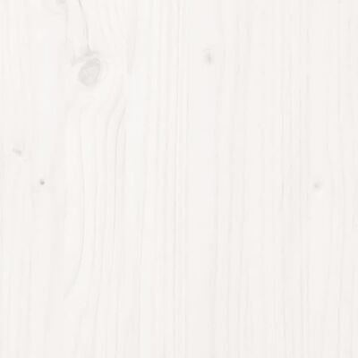 vidaXL Armario zapatero de madera maciza de pino blanco 110x34x45 cm