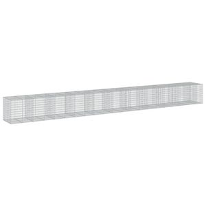 vidaXL Cesta de gaviones y cubierta hierro galvanizado 1050x100x100 cm